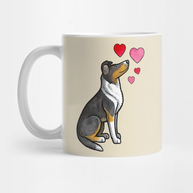 Smooth collie love by animalartbyjess